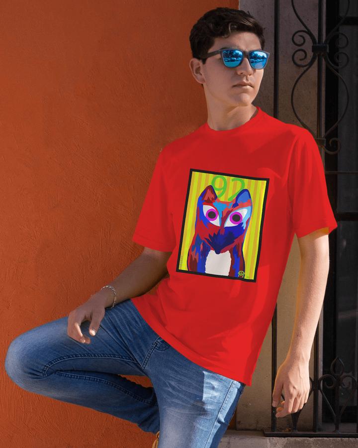 T-Shirt Homme Manches Courtes Foxart N92 de Malopium® - Malopium